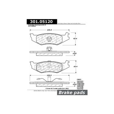 2004 Chrysler Cirrus Disc Brake Pad Set CE 301.05120