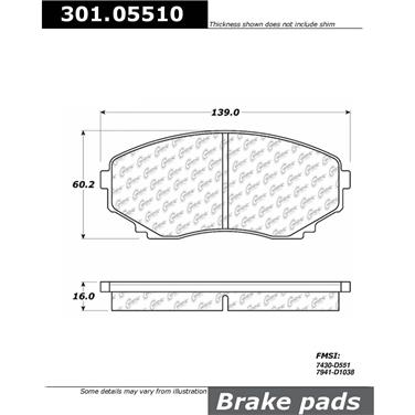 Disc Brake Pad Set CE 301.05510