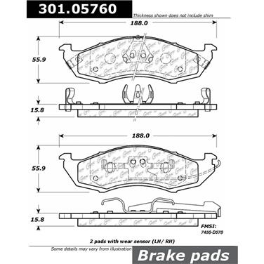 Disc Brake Pad Set CE 301.05760