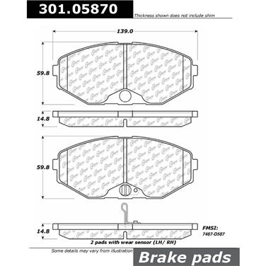 Disc Brake Pad Set CE 301.05870