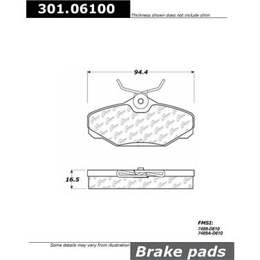 Disc Brake Pad Set CE 301.06100