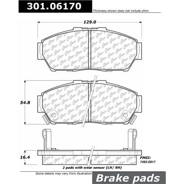 Disc Brake Pad Set CE 301.06170