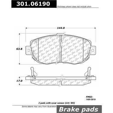 Disc Brake Pad Set CE 301.06190