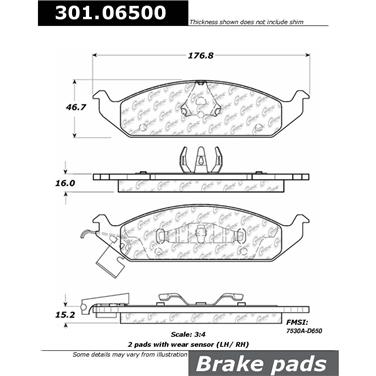 Disc Brake Pad Set CE 301.06500