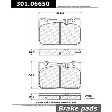 Disc Brake Pad Set CE 301.06650