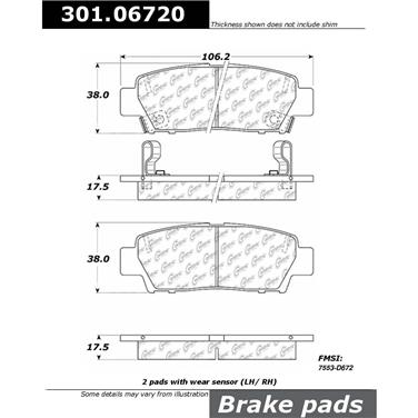 Disc Brake Pad Set CE 301.06720