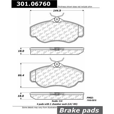 Disc Brake Pad Set CE 301.06760