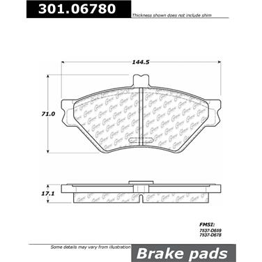 Disc Brake Pad Set CE 301.06780