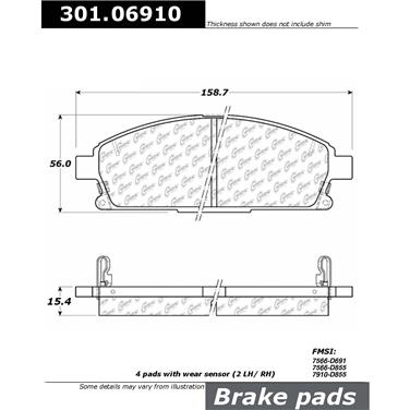 Disc Brake Pad Set CE 301.06910