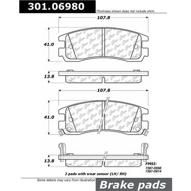 Disc Brake Pad Set CE 301.06980