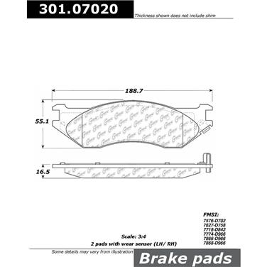 Disc Brake Pad Set CE 301.07020