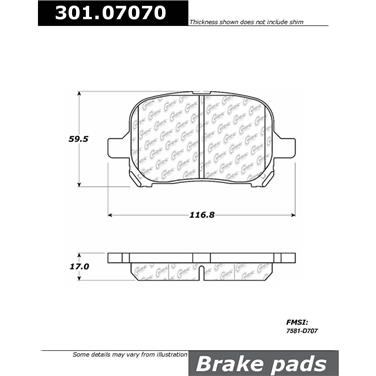 Disc Brake Pad Set CE 301.07070