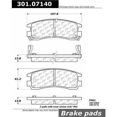 Disc Brake Pad Set CE 301.07140