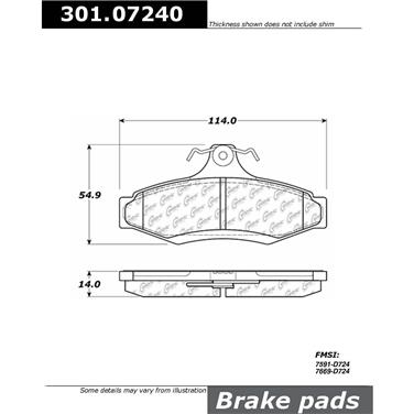 Disc Brake Pad Set CE 301.07240