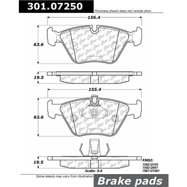 Disc Brake Pad Set CE 301.07250