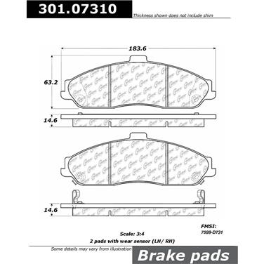 Disc Brake Pad Set CE 301.07310