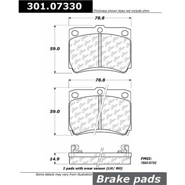 Disc Brake Pad Set CE 301.07330