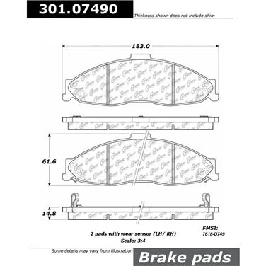 Disc Brake Pad Set CE 301.07490