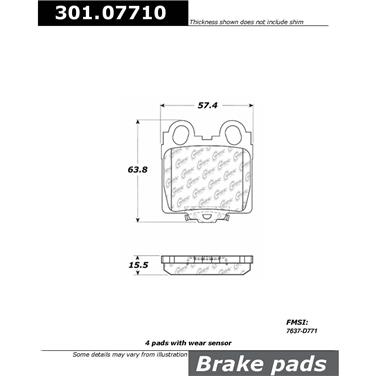 Disc Brake Pad Set CE 301.07710