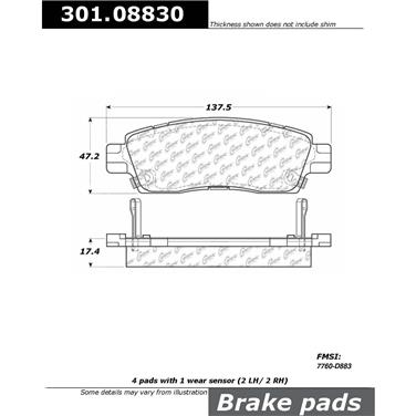 Disc Brake Pad Set CE 301.08830