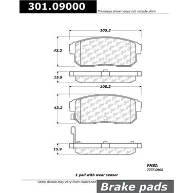 Disc Brake Pad Set CE 301.09000