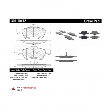 Disc Brake Pad Set CE 301.10472