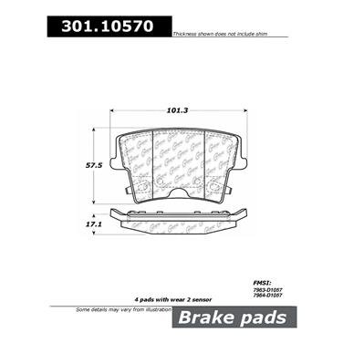 Disc Brake Pad Set CE 301.10570