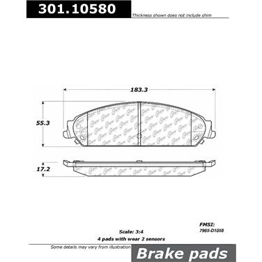 Disc Brake Pad Set CE 301.10580