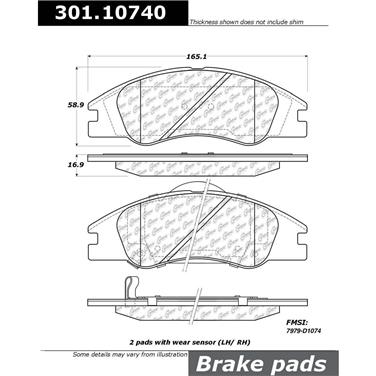 Disc Brake Pad Set CE 301.10740