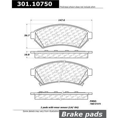 Disc Brake Pad Set CE 301.10750