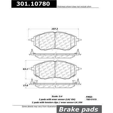 Disc Brake Pad Set CE 301.10780