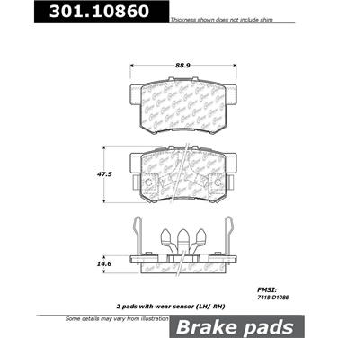 Disc Brake Pad Set CE 301.10860