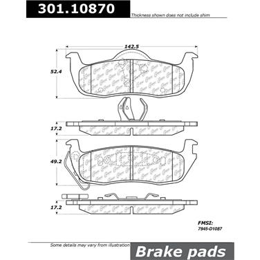 Disc Brake Pad Set CE 301.10870