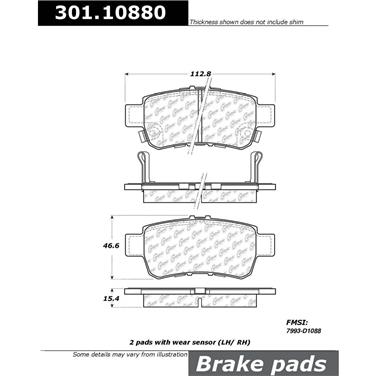 Disc Brake Pad Set CE 301.10880
