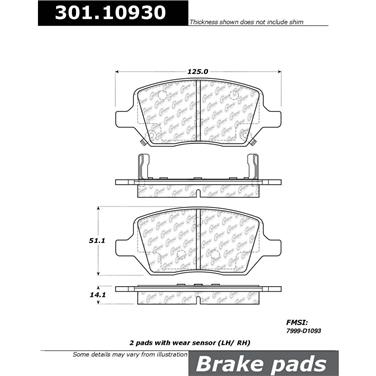 Disc Brake Pad Set CE 301.10930