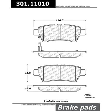 Disc Brake Pad Set CE 301.11010