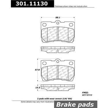 Disc Brake Pad Set CE 301.11130