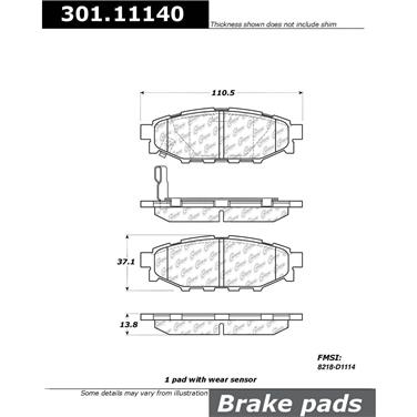 Disc Brake Pad Set CE 301.11140