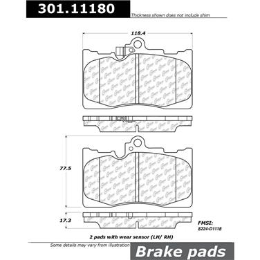 Disc Brake Pad Set CE 301.11180