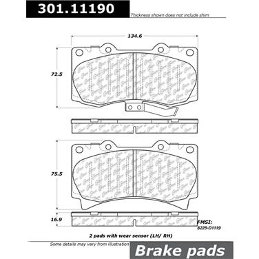 Disc Brake Pad Set CE 301.11190