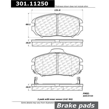 Disc Brake Pad Set CE 301.11250