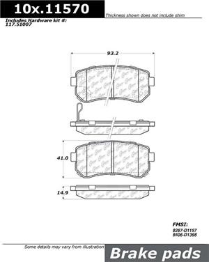 Disc Brake Pad Set CE 301.11570