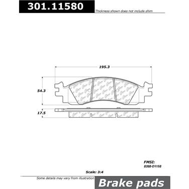 Disc Brake Pad Set CE 301.11580