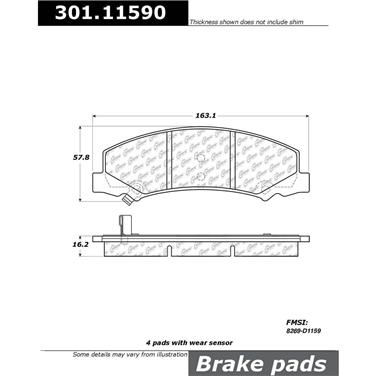 Disc Brake Pad Set CE 301.11590