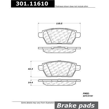 Disc Brake Pad Set CE 301.11610