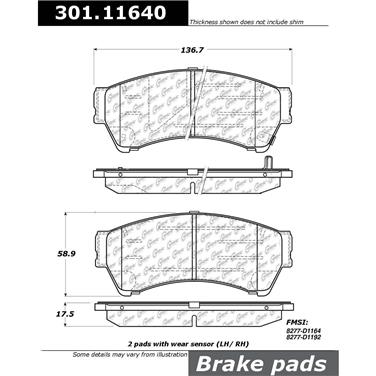 Disc Brake Pad Set CE 301.11640