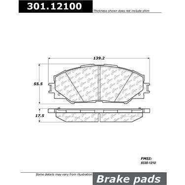 Disc Brake Pad Set CE 301.12100