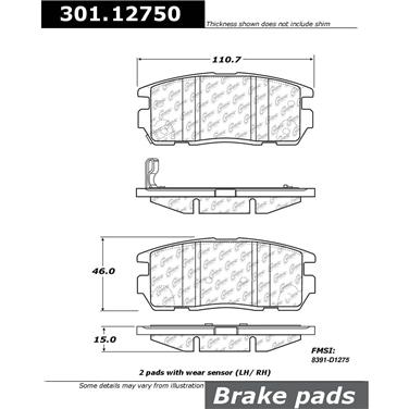 Disc Brake Pad Set CE 301.12750