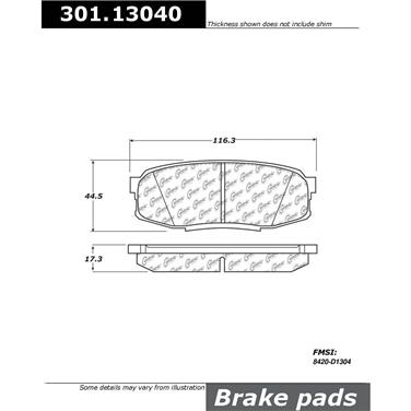Disc Brake Pad Set CE 301.13040