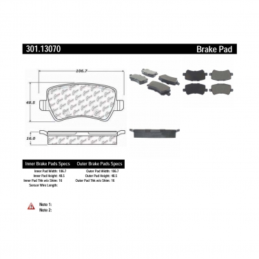 Disc Brake Pad Set CE 301.13070